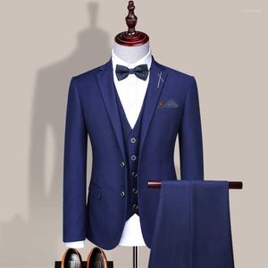 Trajes masculinos vestidos de noiva personalizados, calças blazer de blazer de lençol de ponta de alta qualidade SA08-55599