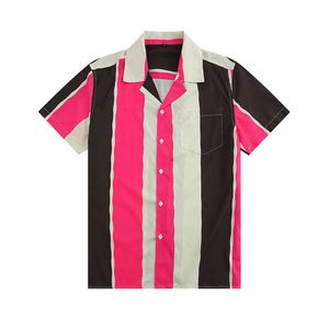 Designer skjortor herr mode tiger bowling skjorta hawaii blommor casual skjortor män smal passar kort ärm klänning m-3xl235a