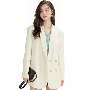 Campioni da donna 2023 giacche per abiti primaverili per cappotto femmina autunno inverno di base blazer coreano impostato top a doppio petto, signore eleganti