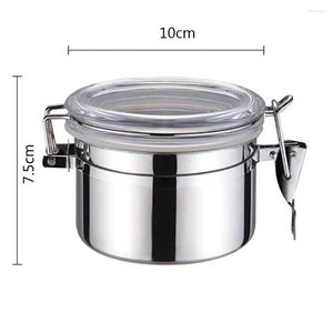 Storage Bottles 1pc Stainless Steel Container Airtight Jar Coffee Canisters For Bean Tea Flour Cereal Outdoor Tool 10x7.5/10.5/12.5/16cm