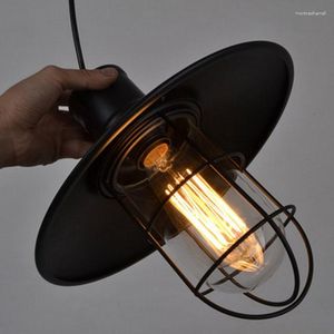 Anhängerlampen Metalllampe Licht Landschaft Edison Glühbirne Schwarze Lichter Retro Industrial DIY Bar Kaffee Store