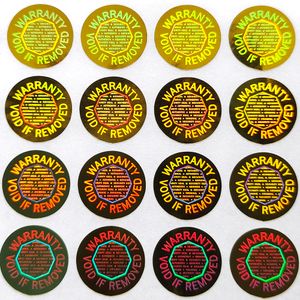 Gold Color Hologram Vinyl Label Sticker Continuous Serial Numbers Security Seal Octagon Inside AUTHENTIC GENUINE