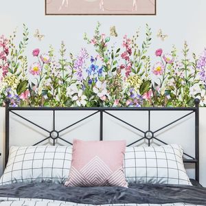 Wandaufkleber 2 PCsSet DIY Abziehbilder Wand 3D PVC Blumen für Wohnzimmer Schlafzimmer Küche Wohnungsbau Wallpaper 230822