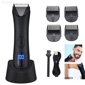 Bolas elétricas Ga barbeador de cabelos de barbear para homens com led luminagem à prova d'água LED Helf -helfador de cabelo pubiano Razor L230823