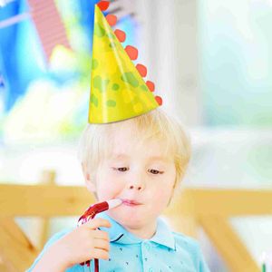 30 PCS PAPER BIRTHDAY HAT SUPPRIES KIDS DECORATION Happy Crown Party Hats Props Jam Cone Child Headband HKD230823