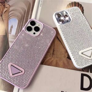 Os estojos de telefone cobrem diamantes flash de tela cheia para iPhone14 13Pro Promax 12 12Pro 11 Designer de luxo Diamond Phone Case PhoneCases G238233C5