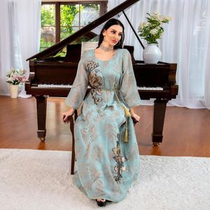 Ethnic Clothing Muslim Fashion Style Beaded Embroidered Luxury Gown Model Ramadan Eid Djellaba Dress Dubai