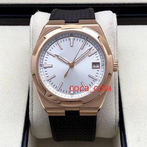 Mężczyźni Wysokiej jakości zegarek Zupełnie Nowy 41 mm 4500 V White Dial Mechanical Transparent Automatyczne Sapphire Crystal męskie zegarek pływanie Rubbe318n