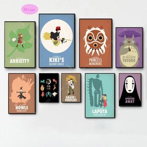 Film Characters Canvas Painting Famous Animation Screen Poster Prints Wall Art Picture Prints Home Living Room Bedroom Decor Gift No Frame Wo6