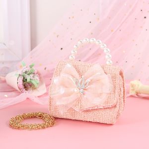 Handväskor Girls Princess Crossbody Bag söta barn spetsar och kawaii baby myntpåse småbarn handväska gåva 230823