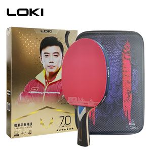 Table Tennis Raquets Loki 7 stelle Racket Professional Offensive Ping Pong Paddle con certificazione ITTF in gomma appiccicosa 230822