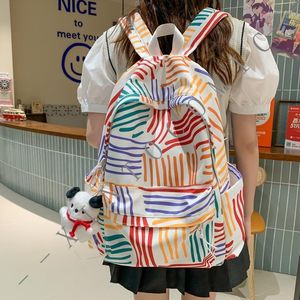 Okul Çantaları 2023 Karikatür Graffiti Backpack Yüksek öğrenciler için