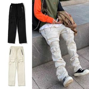 Pannelli casual Pant Streetwear Pantaloni da jogger per pantaloni per la tuta. Archivio pantaloni sportivi multi -tasca