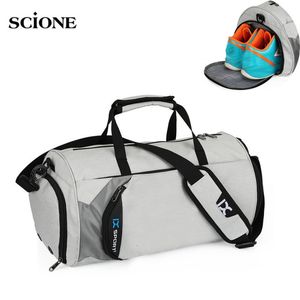 Bolsas ao ar livre Men Gym para Treinar Bag Tas Fitness Travel Sac De Sport Sport Swim Women Shoes de Yoga de Gymtas Molhado Seco XA103wa 230822