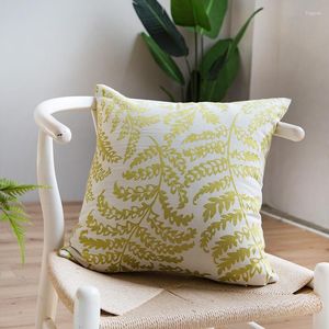 Yastık bahçe kapağı yaprağı jakard yastıklar kanepe için dekoratif çanta 45x45 açık sandalye ev dekorasyonu