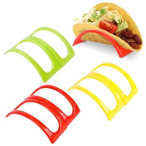 Tortilla Rulo Stand Renkli Taco Kabuk Plastik Tutucu Sandviç Ekmek Ekran Stand Tabağı Gıda Tutucu Mutfak Malzemeleri LX6056