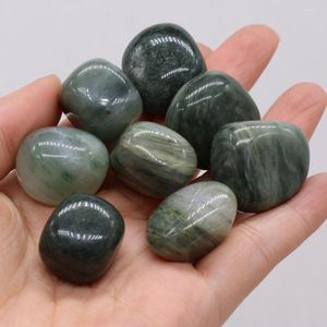 Decorative Figurines 100g Natural Agate Stone Ornament Polished Green Stripe Tumbled Stones For Home Decor Mineral Crystals Healing