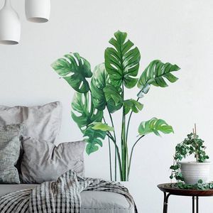 Wall Stickers Removable wall stickers green leaves and plants living room sofa background decoration girlheart bedroom dormitory 230822