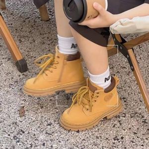 Boots Kids Подлинная кожаная мальчика девочки унисекс дети мода мода Ankle 2023 Brand Auutmn Winter Rubber Toddlers 230823