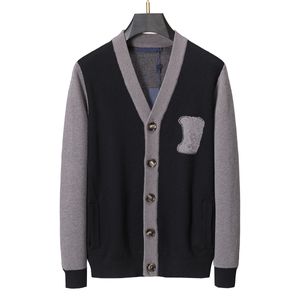 Men and women's cardigan sweater fashion men's casual button long -sleeved sweater letter printing sweater wool sweater M-3XL00