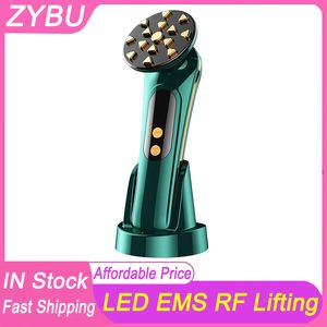 Novo Massageador de RF EMS Micro Corrente Lifting Device de Levantamento de Beleza Skin Skin Instrumento de Rejuvenescimento Anti Aging Terapia LED LEV