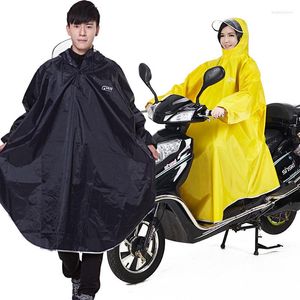 レインコートQIAN男性/女性不浸透性レインコートエレクトロモビル/自転車スリーブレインポンチョ太いブル透明なフードギアコート