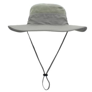 Berets Connectyle Men 'Summer Sun Hat Upf 50ワイドブリミングバケツソリッド調整可能風力釣り帽子230822