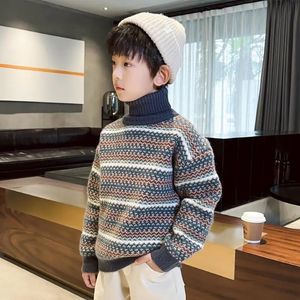 Pullover 3 5 8 10 12y ragazzi maglione addensato per bambini Autunno e abbigliamento invernale Cappotto per bambini 230823