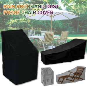 Chair Covers Outdoor Waterproof Cover Garden Furniture Rain Cover Chair Sofa Protection Rain Dustproof Woven Polyester Convenient Cover 230823