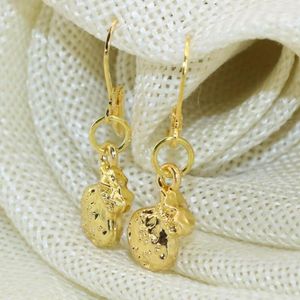 Orecchini a pennella in stile Boemia Lucky Blessing Gold-Color Bleading 10 13 mm goccia per donne sposi Regali gioielli B2656