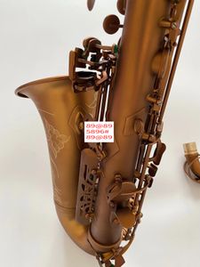 Wysokiej klasy Matte Gold Professional Alto Saxophone Flat E-Tune Brass Platan Matte Process Matte Process Wysokiej jakości Jazz Instrument
