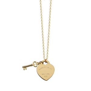 Lüks anahtar zincirli kolye kadın gümüş altın kolye adam tasarımcı kolyeler toptan mücevher paslanmaz çelik sevgililer günü doğum günü hediyeleri kız arkadaşı için