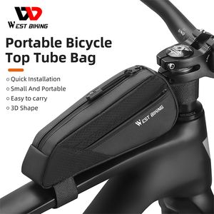 Paniers Bags West Bicking Bicycle Saco de tubo superior de tubo impermeabilizado Ultralight portátil Triângulo de armazenamento de ciclismo portátil Equipamento de bicicleta MTB 230823