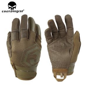 Rękawiczki sportowe Emersongear Lekkie taktyczne pełne palce Screen Touch Airsoft Outdoor Climbing Riding Army Walka oddychająca 230822