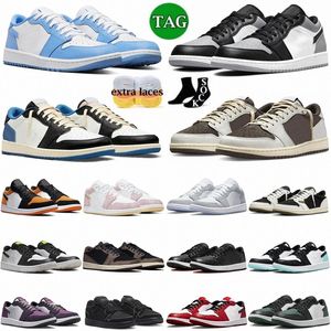 Travis Scoots 1s Jumpman 1 Low ts unc Reverse Mocha Black Shadow Phantom Fragment x OG SP Olive Männer Frauen Schuhe Dark Starfish Blue Wolf Grey Tear Away Silver Bred