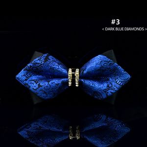 Brand Bow Ties Fashion 2024 Men Designer Brand French Gentleman Tie Paisley Wedding Bowtie Business Butterfly Knot Diamond British Men's 1682