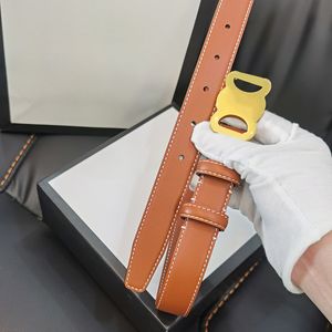 Kahverengi Kemer Tasarımcı Kemerler Kadınlar Antika Pirinç Pim Klasik Dikiş Edge Sıradan Seksi Genişlik 2.5cm Orijinal Deri Moda Triomphe Sikl