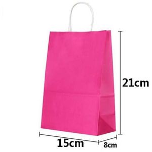 50pcs DIY wielofunkcyjny miękkie kolorowe papierowe torba z uchwytami Festiwal Torba prezentowa Wysokiej jakości torby zakupowe Kraft Paper218x