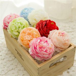 Silk Peony Flower Heads Simulação Cabeça de flores falsas para a festa de casamento Supplies de decoração de casa2850