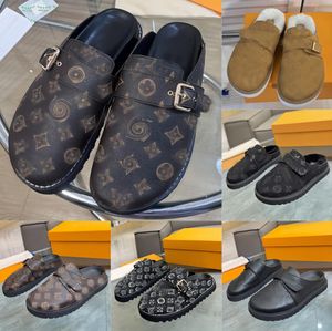 Designers Sandália Cozy Mule Sandal Sandália Homens Mulheres Conforto Chinelo Fur Mules Slides Classsic Beach Chinelos Sapatos