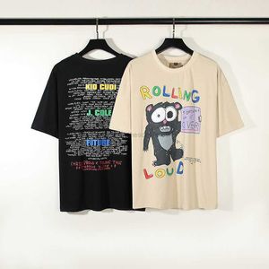 Tasarımcı Moda Giyim Lüks Erkek Tees Tişörtleri Rolling Loud Little Monster Trend Mektubu Sanat Grafiti Erkek ve Kadın Karikatür Baskı Yaratıcı T-Shirt Tee 2023