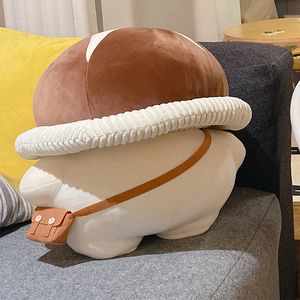 Peluş bebekler 35 45cm yaratıcı sevimli shiitake mantar oyuncak doldurulmuş sebzeler mantar yumuşak yastık bebek çocuk çocuk bebek oyuncakları kawaii hediye 230823