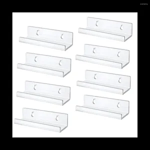 Schmuckbeutel klarer Vinyl -Rekord -Regal Wandmontage 8 Pack Acrylhalter Display Ständer