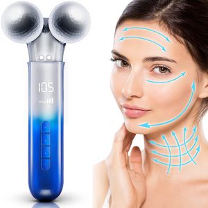 Massageador de rosto 5D Microcorrente Roller Vibration Lift v Beauty Skin Care Tool para massagem anti -envelhecimento 230823