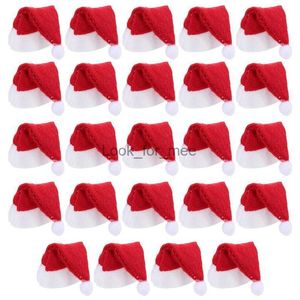 24 pezzi di Natale Mini Cappelli Babbo Natale Lollipops Babbotti Cappello di Natale Lollipop Small Mini Candy Santa Claus Caps Accessori per feste HKD230823
