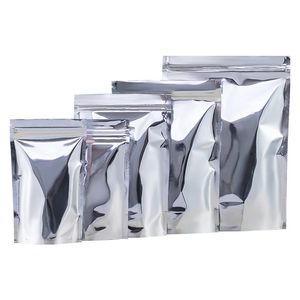 1000pcs/parti aluminiumfolie matförpackningspåsar värmebeständig stand up påse mat ziplock förvaringspåsar för kaffebönpulver snacks