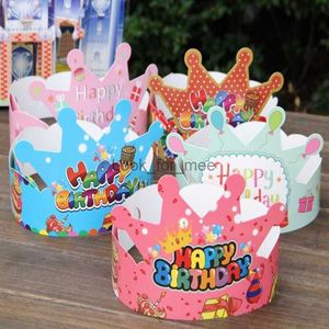 120pcs Crown Hat Cartoon Paper Caps Headwear Gift Toys for Kids Celebrating Party Birthday Hats Christmas HKD230823
