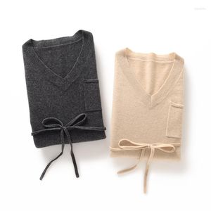 Women's Sweaters KOIJINSKY Spring Autumn Winter 100 Pure Cashmere Lace Up Pullover Medium Length Skirt Knitted Sweater