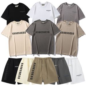 ESS Дизайнерские футболки мужские футболки грудь буква с ламинированной печати прилив с коротки