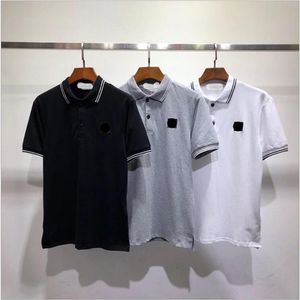 2021 Polos Topstoney Summer CP Shorts Island Collar Male Polo Stones Skjorta Män Kort ärm Slim Fit T Shirt293V